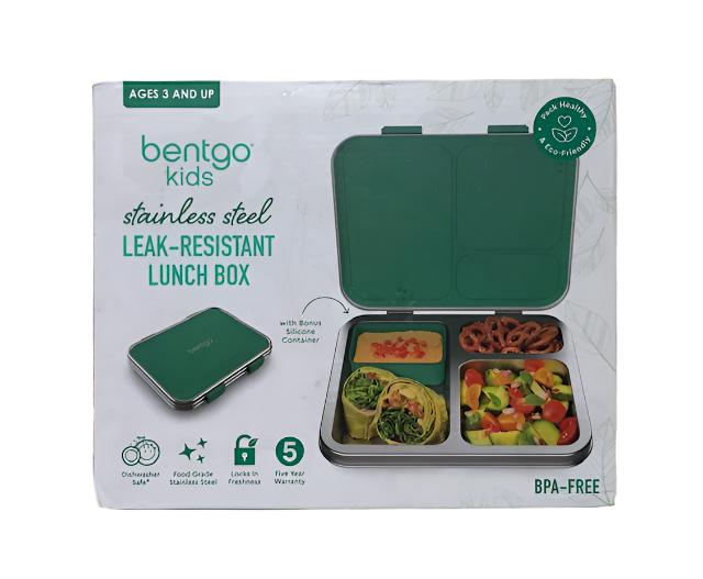 Bentgo Kids' Stainless Steel Leakproof 3 Compartments Bento-Style Lunch Box
