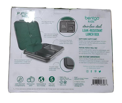 Bentgo Kids' Stainless Steel Leakproof 3 Compartments Bento-Style Lunch Box