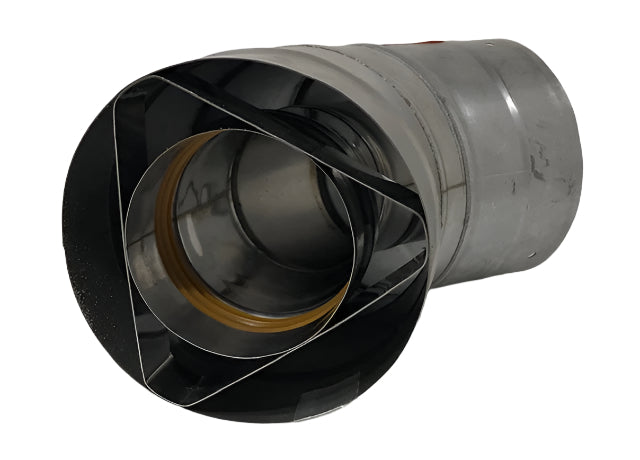 Rheem 3 in. x 5 in. Stainless Steel Concentric Venting 45-Degree Elbow for Indoor Tankless Gas Water Heater Installations