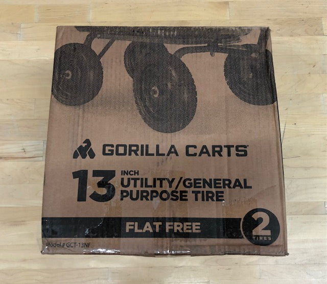 Gorilla Carts 13 Inch No Flat Replacement Tire Utility Cart, 2 Pack