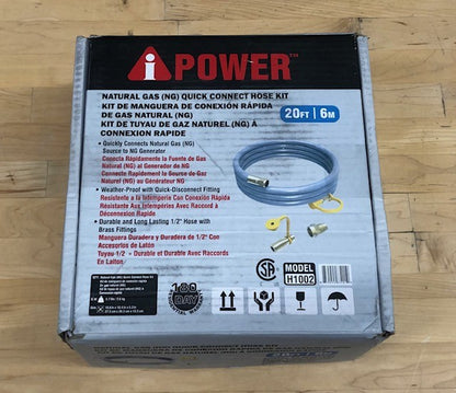 A-iPower 20 Foot Quick Connect Natural Gas Hose Kit