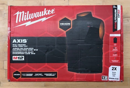 Milwaukee Men's 2X-Large M12 12V Lithium-Ion Cordless AXIS Black Heated Vest (Vest Only)