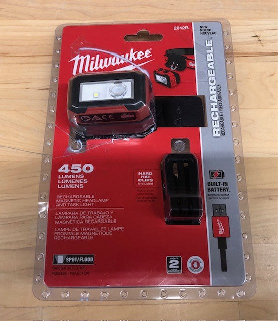 Milwaukee 450 Lumens Internal Rechargeable Magnetic Headlamp and Task Light