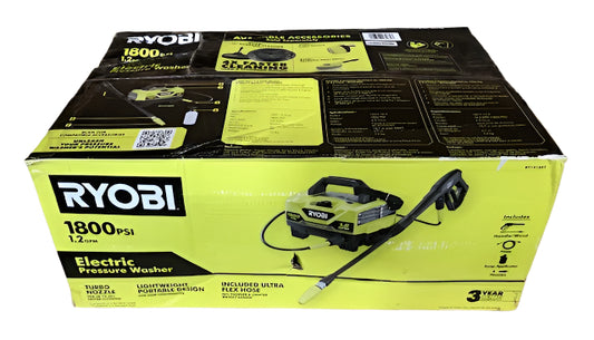RYOBI 1800 PSI 1.2 GPM Cold Water Corded Electric Pressure Washer