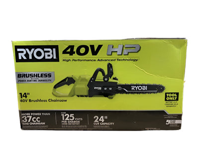 RYOBI 40V HP Brushless 14 in. Battery Chainsaw (Tool Only)