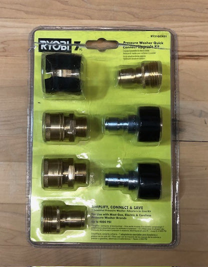 RYOBI 7-Piece Pressure Washer Quick Connect Upgrade Kit   $