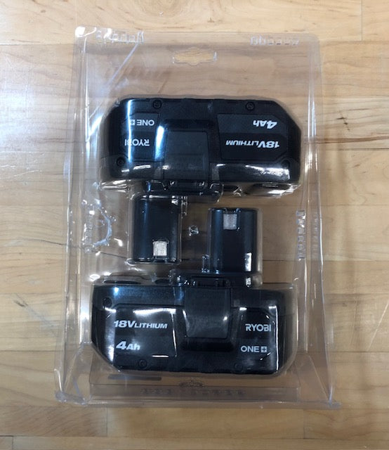NEW RYOBI ONE+ 18V Lithium-Ion 4.0 Ah Battery (2-Pack)