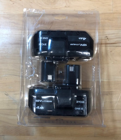 NEW RYOBI ONE+ 18V Lithium-Ion 4.0 Ah Battery (2-Pack)