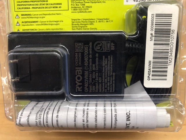 RYOBI 40V Lithium-Ion Charger with USB Port