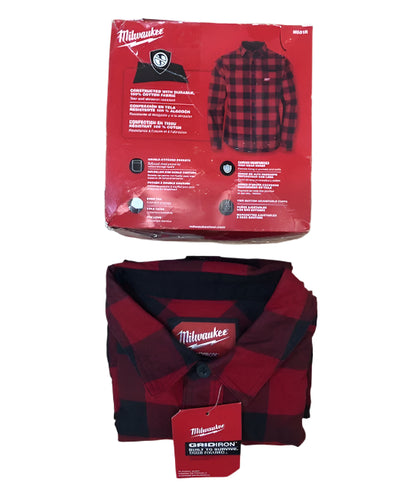 Milwaukee Men's Medium Red GRIDIRON Flannel Shirt