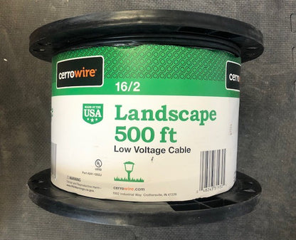 Cerrowire 500 ft. 16/2 Black Stranded Low-Voltage Landscape Lighting Wire