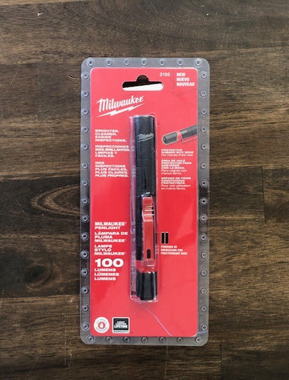Milwaukee 100 Lumens Aluminum Pen Light with Clip