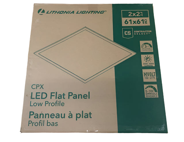 Lithonia Lighting Contractor Select CPX 2 ft. x 2 ft. Adjustable Lumens Integrated LED Panel Light with Switchable White Color Temperature