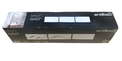 Artika Subway 35 in. 4-Light Stainless Steel Modern Integrated LED Vanity Light Bar for Bathroom