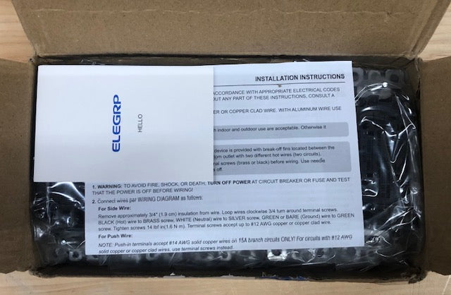ELEGRP Decorative 15-Amp 125-Volt Residential Grade Self Grounding Tamper Resistant Duplex Outlet, White (10-Pack)