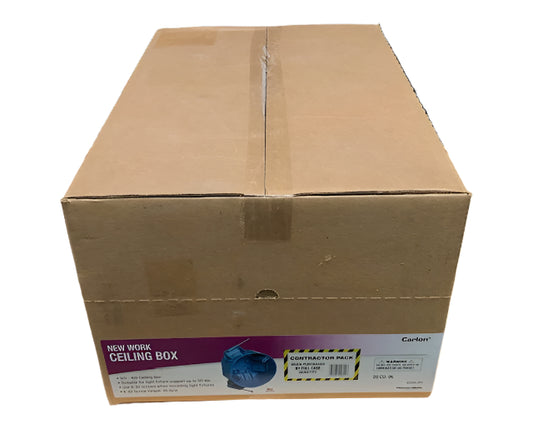 Carlon 1-Gang 20 cu. in. New Work Electrical Ceiling Box with Captive Nails (Case of 75)