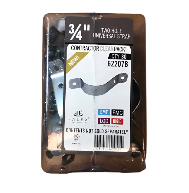 Halex Universal 3/4 in. 2-Hole Strap (80-Pack)