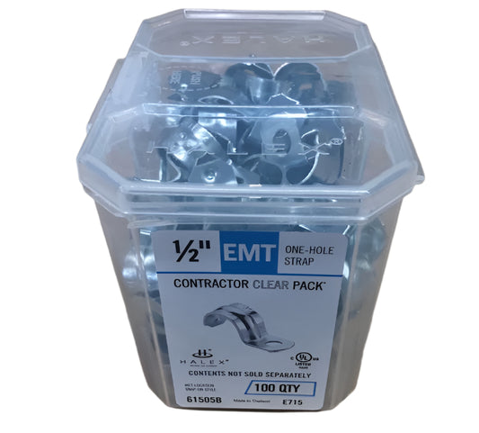 Halex 1/2 in. Electrical Metallic Tube (EMT) 1-Hole Straps (100-Pack)