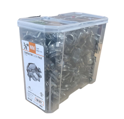 Halex 3/8 in. Non-Metallic Twin Screw Clamp Connectors (100-Pack)