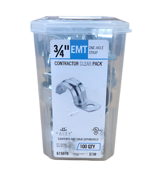 Halex 3/4 in. Electrical Metallic Tube (EMT) 1-Hole Straps (100-Pack)