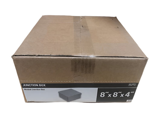 Carlon 8 in. x 8 in. x 4 in. Gray PVC Junction Box