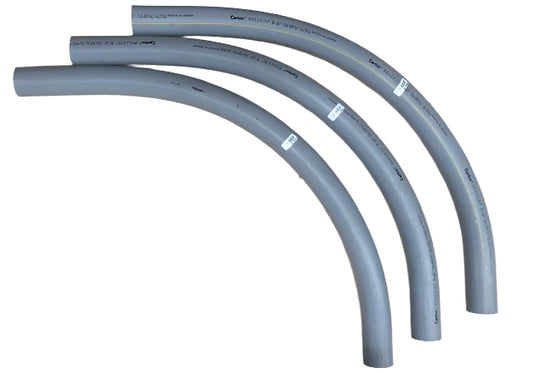 (3-Pack) Carlon 2 in. 90-Degree Schedule 80 PVC 24 in. Bend Radius Plain End Elbow