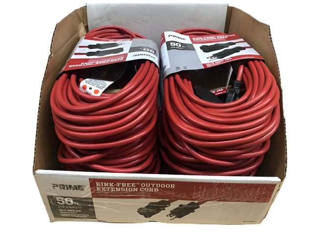 Husky 50 ft. 16/3 Medium-Duty Indoor/Outdoor Extension Cord, Red and Black