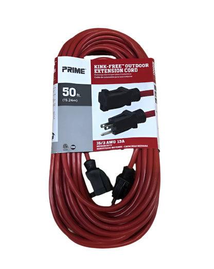 Husky 50 ft. 16/3 Medium-Duty Indoor/Outdoor Extension Cord, Red and Black