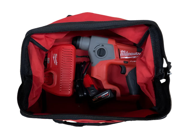 Milwaukee M12 FUEL 12V Lithium-Ion Brushless Cordless 5/8 in. SDS Plus Rotary Hammer Kit with One 4.0Ah Battery and Bag