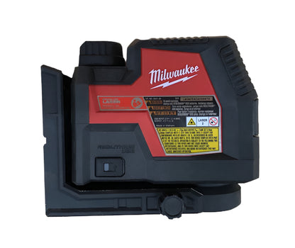 Milwaukee 100 ft. REDLITHIUM Lithium-Ion USB Green Rechargeable Cross Line Laser Level with Charger