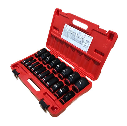 Milwaukee SHOCKWAVE 1/2 in. Drive SAE 6 Point Impact Socket Set (19-Piece)