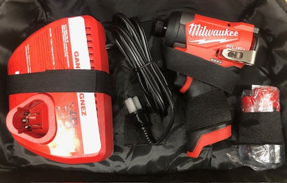Milwaukee M12 FUEL 12-Volt Lithium-Ion Brushless Cordless 1/4 in. Hex Impact Driver Compact Kit W 2.0Ah Battery and Bag