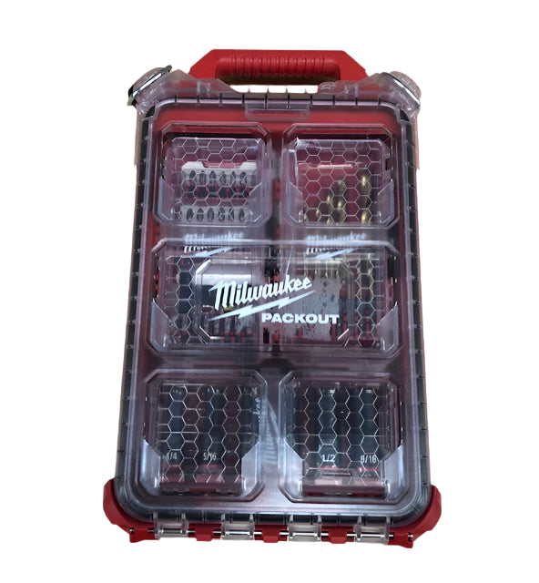 Milwaukee SHOCKWAVE Impact Duty Alloy Steel Screw Driver Bit Set with PACKOUT Case (60-Piece)