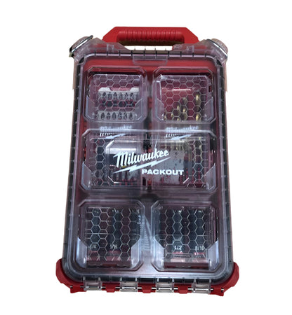 Milwaukee SHOCKWAVE Impact Duty Alloy Steel Screw Driver Bit Set with PACKOUT Case (60-Piece)