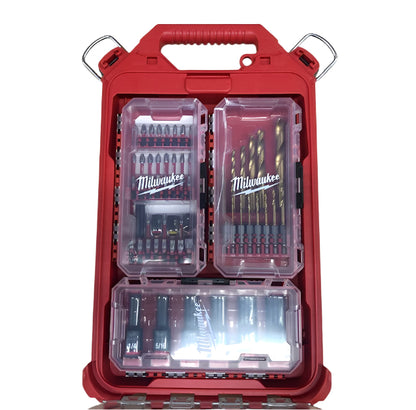 Milwaukee SHOCKWAVE Impact Duty Alloy Steel Screw Driver Bit Set with PACKOUT Case (60-Piece)
