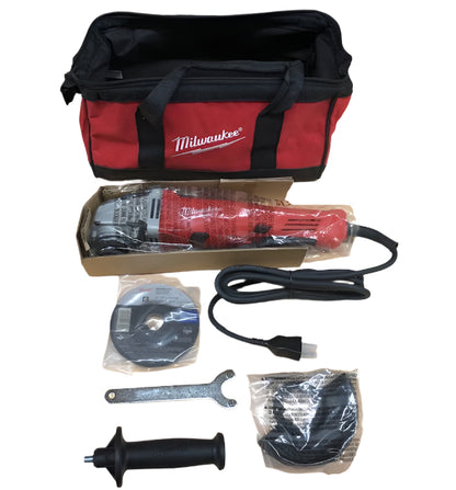 Milwaukee 11 Amp Corded 4-1/2 in. Small Angle Grinder with Lock-On Paddle Switch