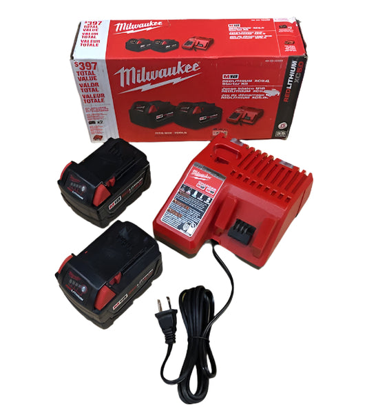 Milwaukee M18 18-Volt Lithium-Ion XC Starter Kit with Two 5.0Ah Batteries and Charger