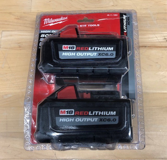 Milwaukee M18 18-Volt Lithium-Ion High Output 6.0Ah Battery Pack (2-Pack)