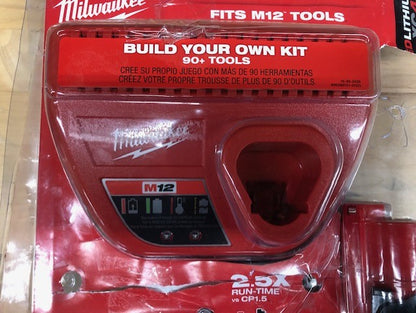 Milwaukee M12 12-Volt Lithium-Ion XC Battery Pack 4.0 Ah and Charger Starter Kit