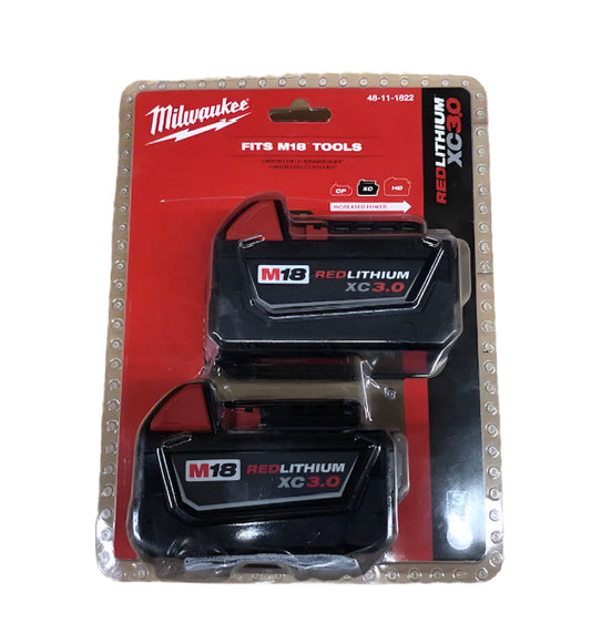 Milwaukee M18 18-Volt Lithium-Ion XC Extended Capacity Battery Pack 3.0Ah (2-Pack)