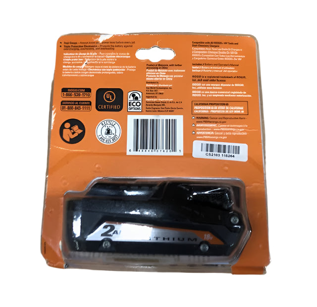 RIDGID 18V 2.0 Ah Lithium-Ion Battery