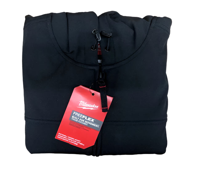 Milwaukee Men's Large Black FREEFLEX Softshell Hooded Jacket