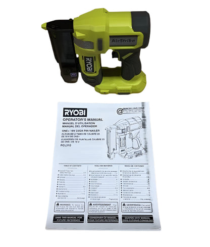 RYOBI ONE+ 18V Cordless Airstrike 23-Gauge Pin Nailer (Tool Only)