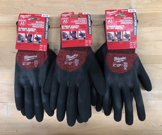 Milwaukee X-Large Red Latex Level 3 Cut Resistant Insulated Winter Dipped Work Gloves