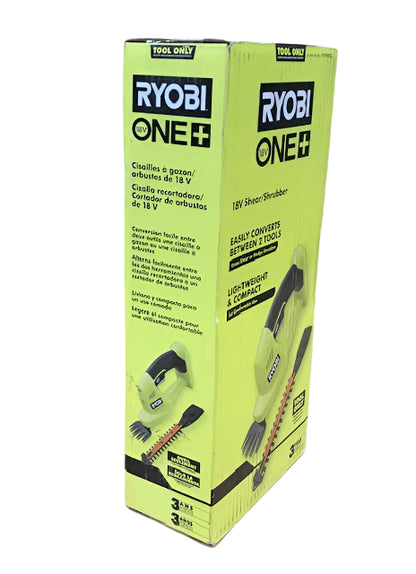 RYOBI ONE+ 18V Lithium-Ion Cordless Grass Shear and Shrubber Trimmer - Battery and Charger Not Included
