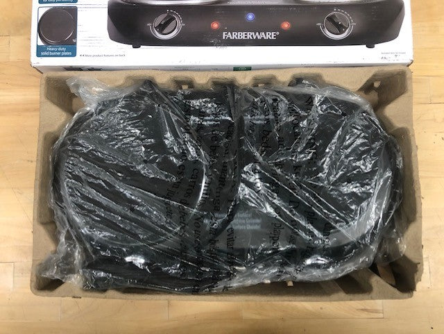 Farberware Royalty 1800 W Double Burner Black Electric Cooktop