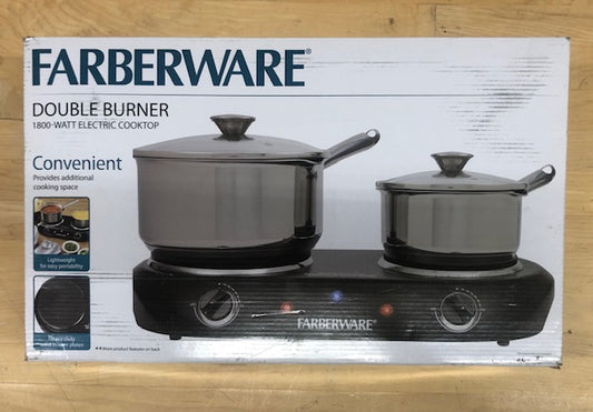 Farberware Royalty 1800 W Double Burner Black Electric Cooktop