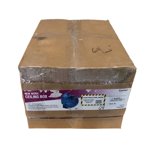 Carlon 1-Gang 20 cu. in. New Work Electrical Ceiling Box with Captive Nails (Case of 64)