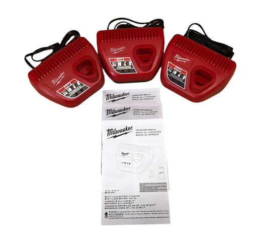 Milwaukee M12 12-Volt Lithium-Ion Battery Charger (3 Pack)