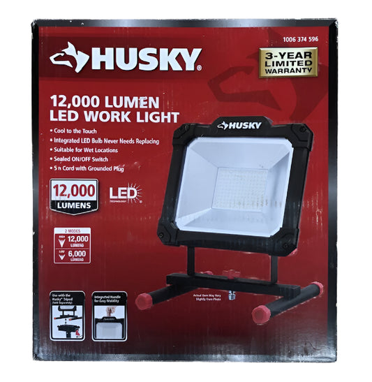 Husky 12000 Lumens/6000 Lumens Portable LED Work Light